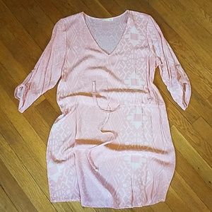 Pink drawstring dress